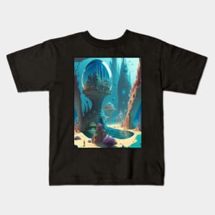 fantasy ocean mermay Kids T-Shirt